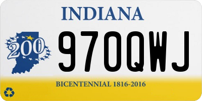 IN license plate 970QWJ