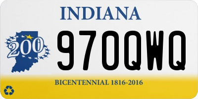 IN license plate 970QWQ