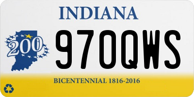 IN license plate 970QWS
