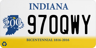 IN license plate 970QWY