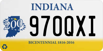IN license plate 970QXI