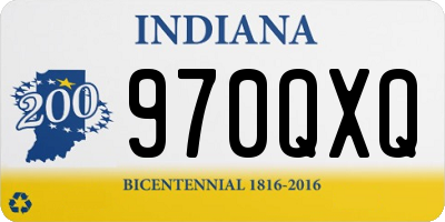 IN license plate 970QXQ