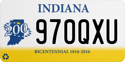 IN license plate 970QXU