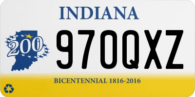 IN license plate 970QXZ