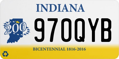 IN license plate 970QYB