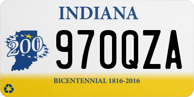 IN license plate 970QZA