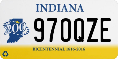 IN license plate 970QZE