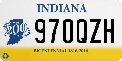 IN license plate 970QZH