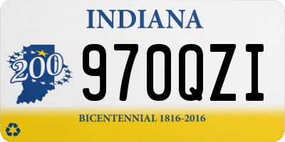 IN license plate 970QZI