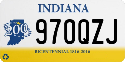 IN license plate 970QZJ