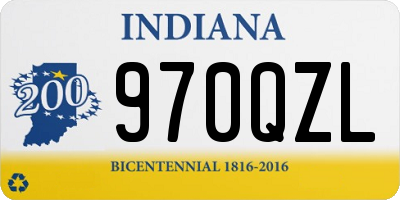 IN license plate 970QZL