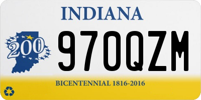 IN license plate 970QZM