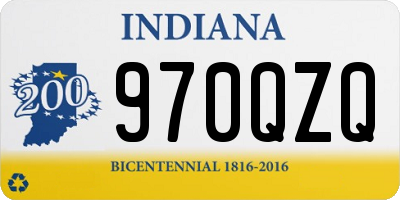 IN license plate 970QZQ