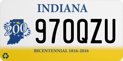 IN license plate 970QZU