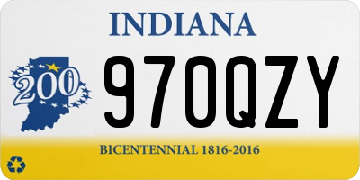 IN license plate 970QZY