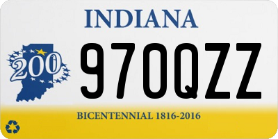 IN license plate 970QZZ