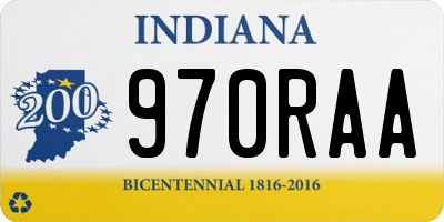 IN license plate 970RAA
