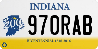 IN license plate 970RAB