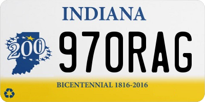IN license plate 970RAG