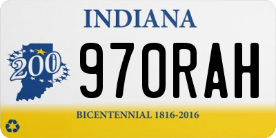 IN license plate 970RAH