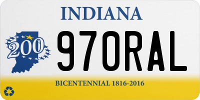 IN license plate 970RAL