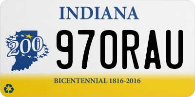 IN license plate 970RAU