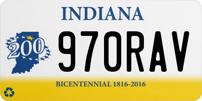 IN license plate 970RAV