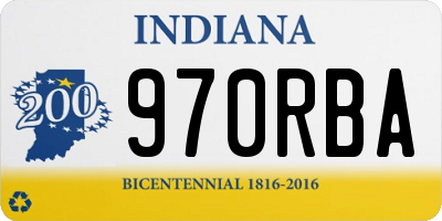 IN license plate 970RBA