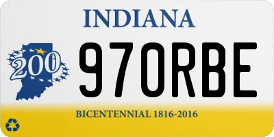 IN license plate 970RBE
