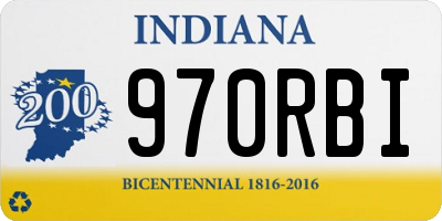IN license plate 970RBI