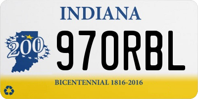 IN license plate 970RBL