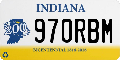 IN license plate 970RBM