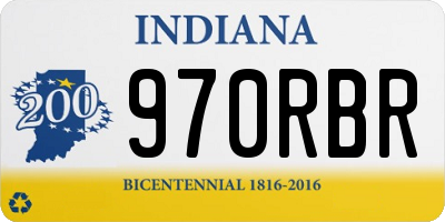 IN license plate 970RBR