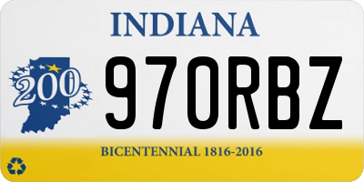 IN license plate 970RBZ