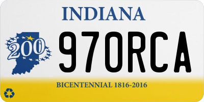 IN license plate 970RCA