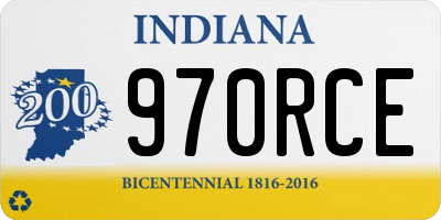 IN license plate 970RCE