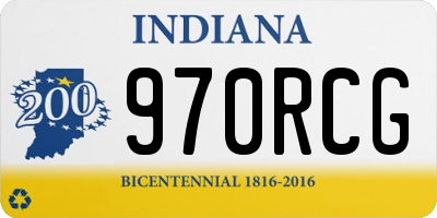 IN license plate 970RCG