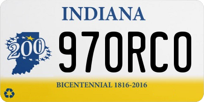IN license plate 970RCO