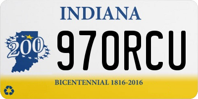 IN license plate 970RCU