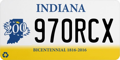 IN license plate 970RCX