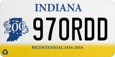 IN license plate 970RDD