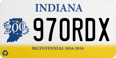 IN license plate 970RDX