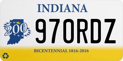 IN license plate 970RDZ
