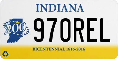 IN license plate 970REL