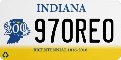 IN license plate 970REO