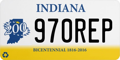 IN license plate 970REP