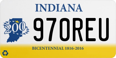 IN license plate 970REU