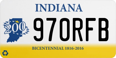 IN license plate 970RFB