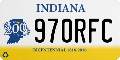 IN license plate 970RFC