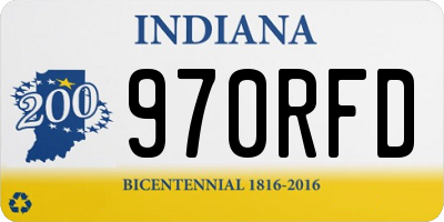IN license plate 970RFD